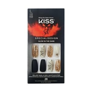 KISS Halloween Special Design Nails Freaky Friday 28 Count NEW spider glitter
